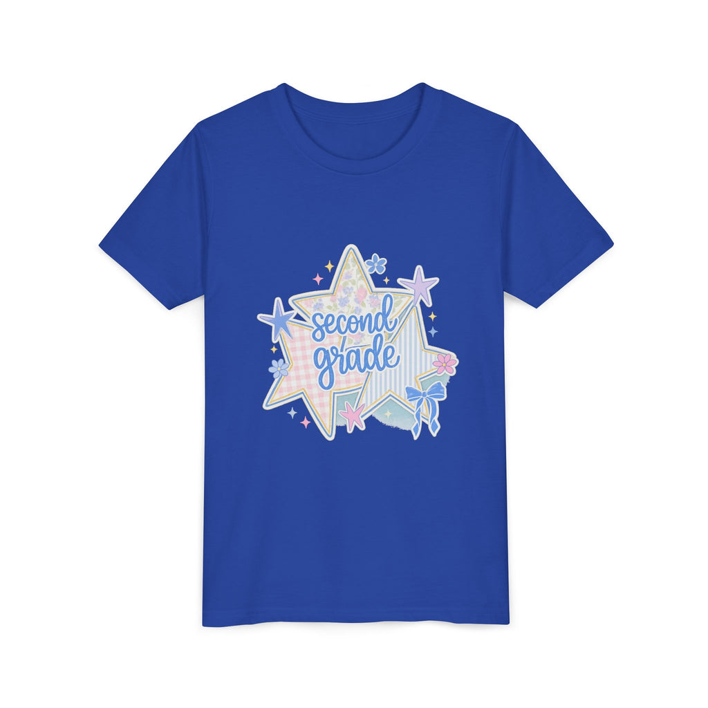 Second Grade Youth T‑Shirt — Cute Pastel Star Back to School Tee
