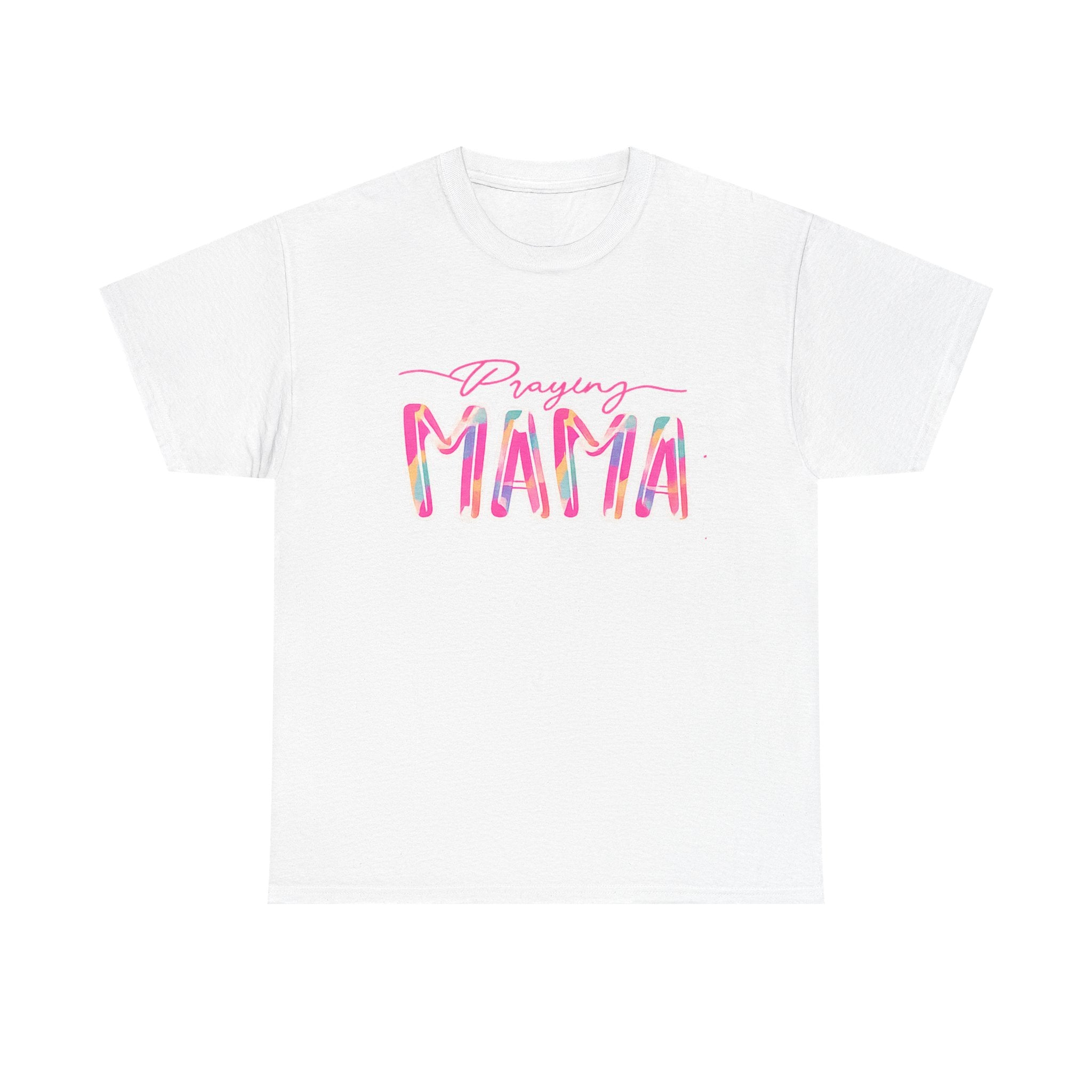 Praying Mama T-Shirt — Floral Church Graphic Tee for Christian Moms