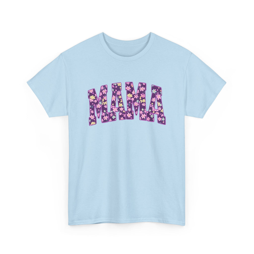 Mama Floral Tee — Purple Flower Mom Shirt for Mother's Day & Everyday