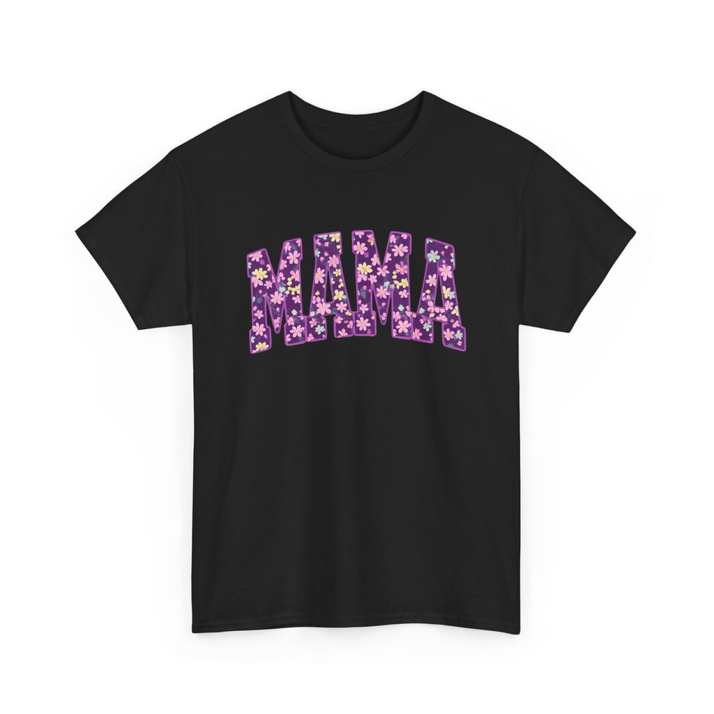 Mama Floral Tee — Purple Flower Mom Shirt for Mother's Day & Everyday