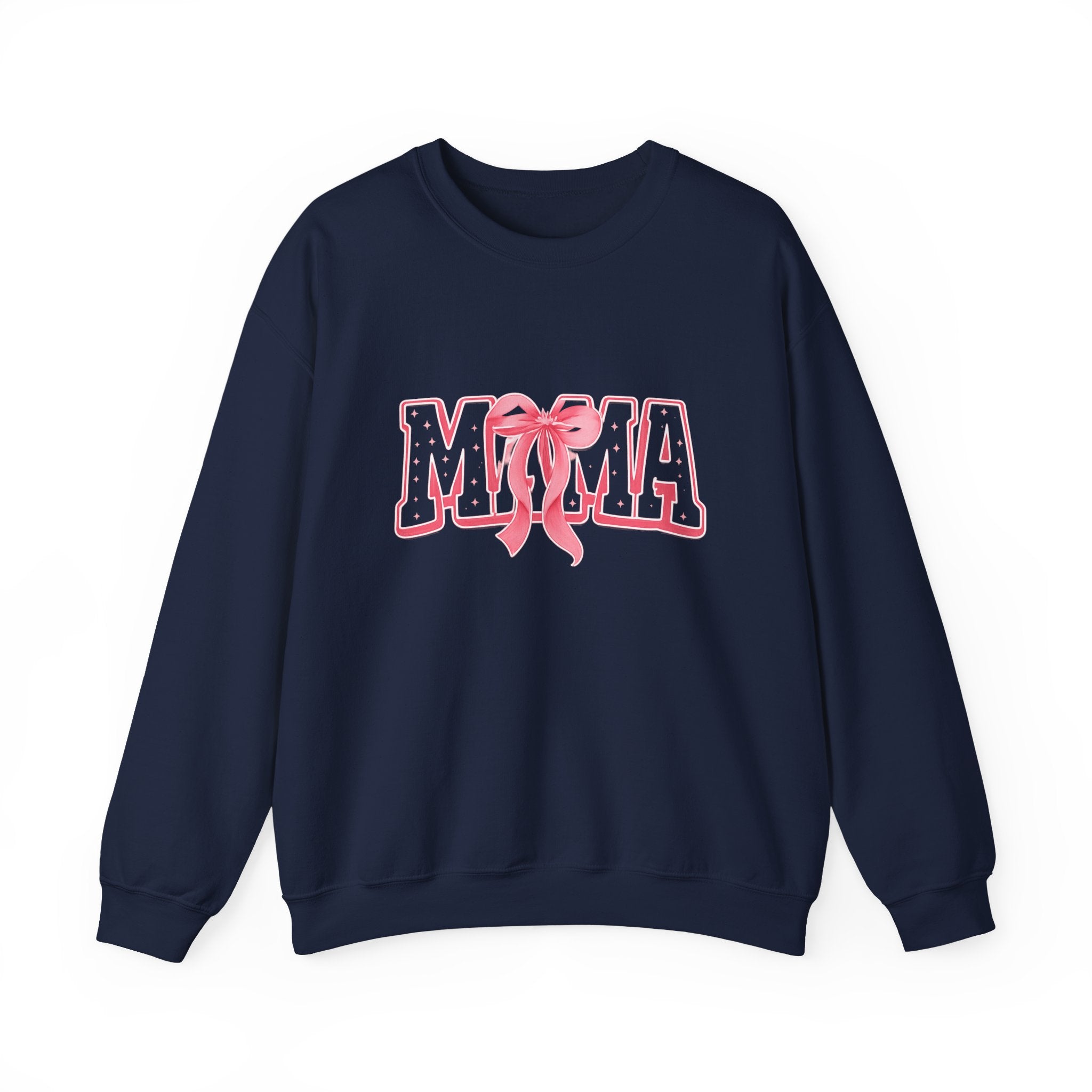 Mama Crewneck Sweatshirt — Pink Ribbon Graphic Mother's Day Pullover