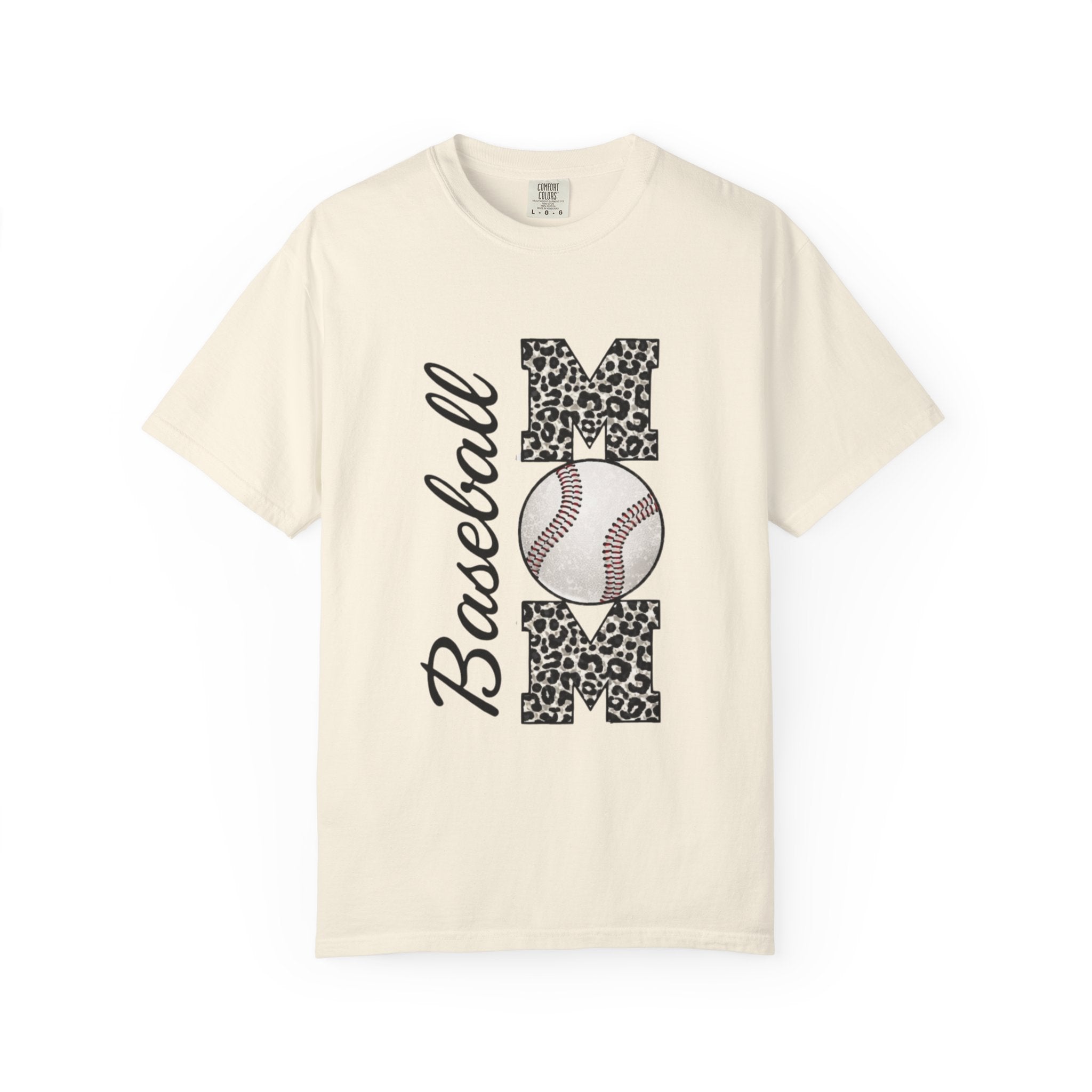 Baseball Mom Leopard Print T-Shirt — Baseball Mom Tee with Baseball Graphic