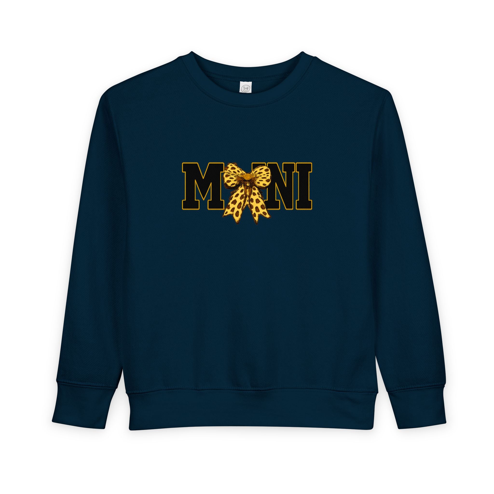 Mini Sweatshirt — 'MINI' Leopard Bow Toddler Pullover