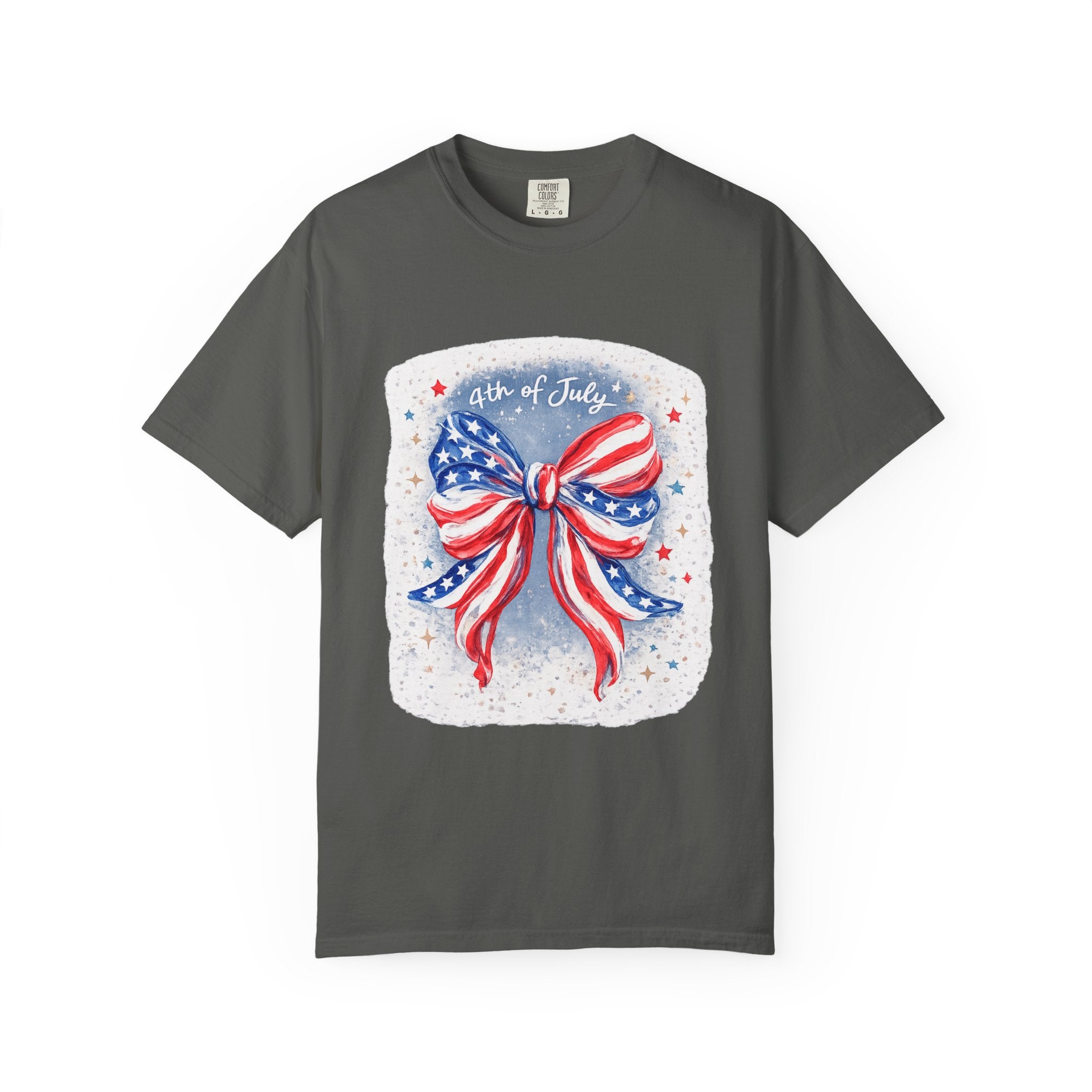 4th of July Stars & Stripes Bow T-Shirt