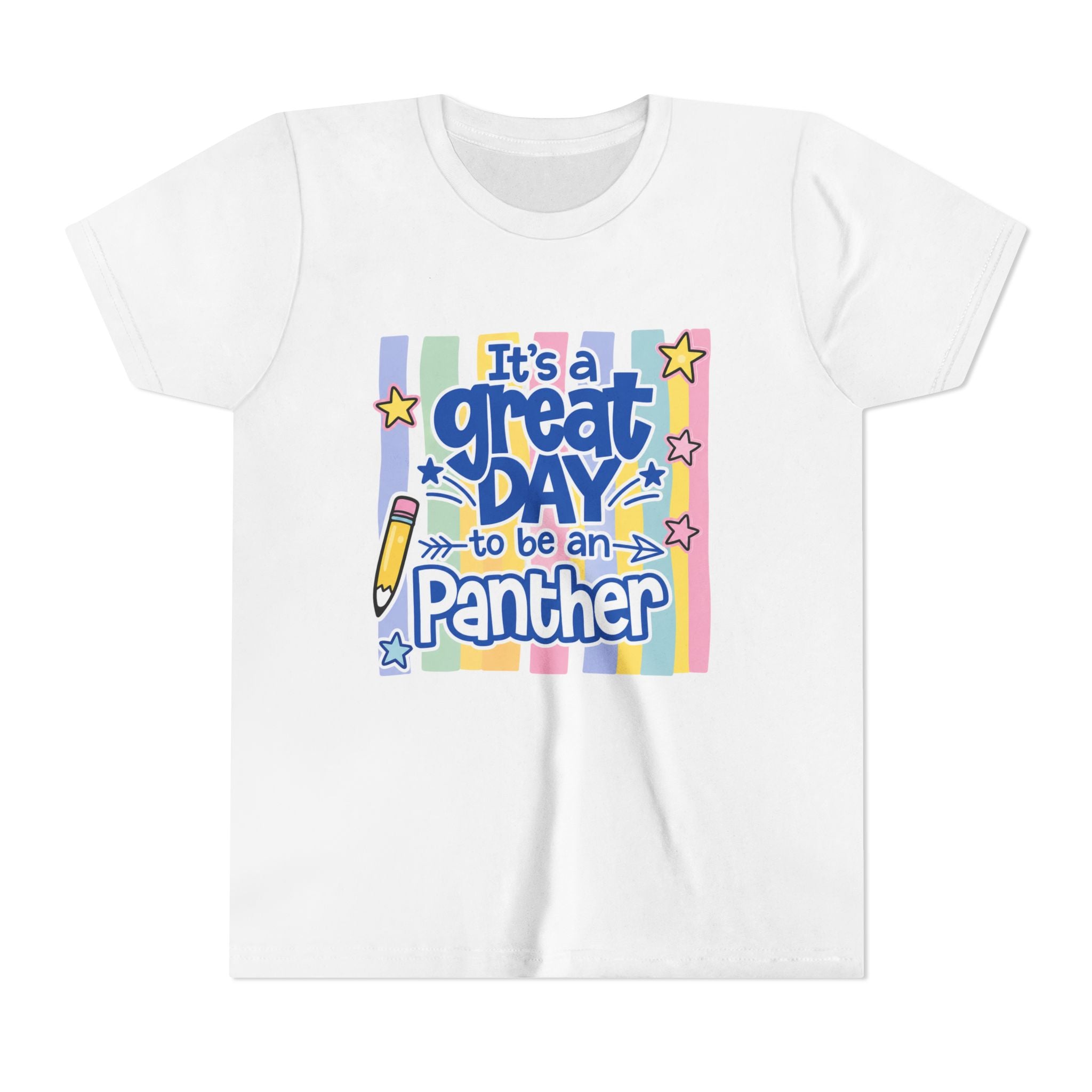 Youth Tee — "It's a Great Day to Be a Panther" Colorful School Spirit Shirt