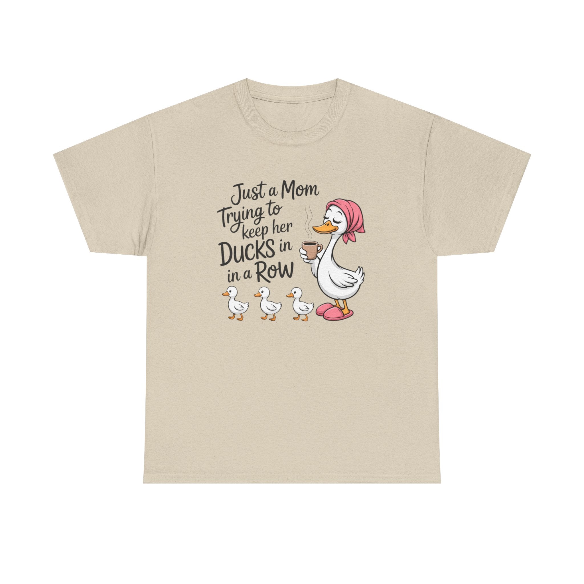 Mom Trying to Keep Her Ducks in a Row T-Shirt — Cute Duck Mom Graphic Tee