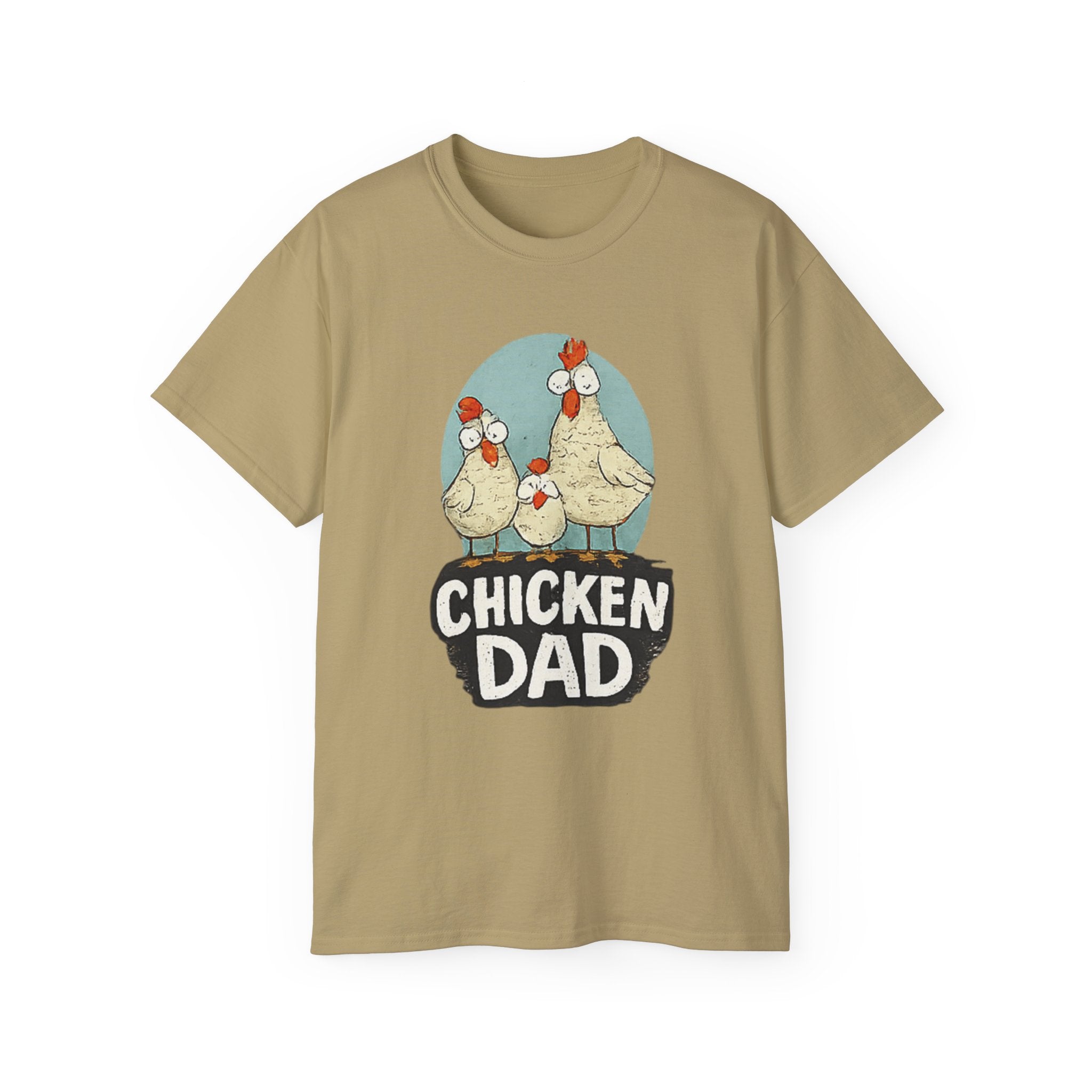 Chicken Dad T-Shirt — Funny Farm Dad Tee with Hen Family Graphic