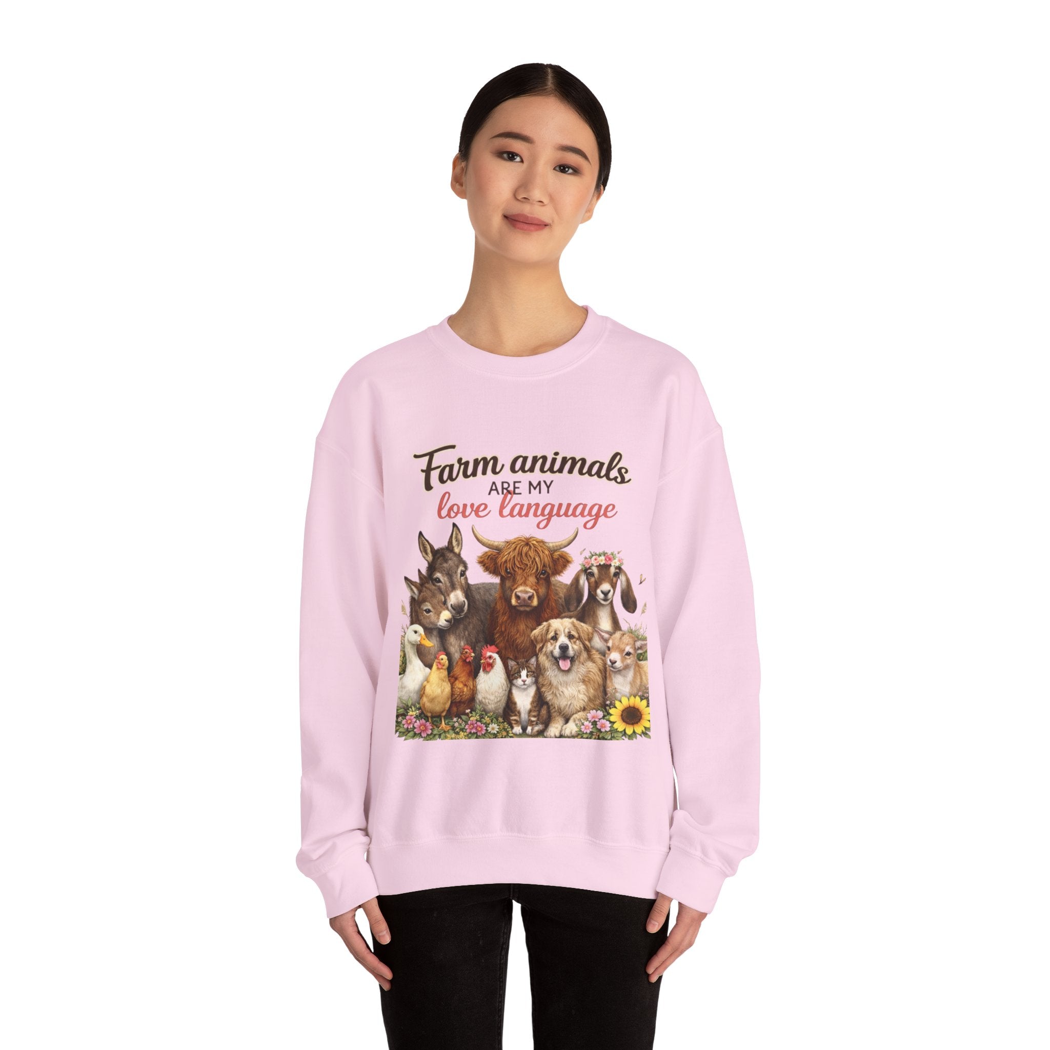Farm Animals Are My Love Language Crewneck Sweatshirt