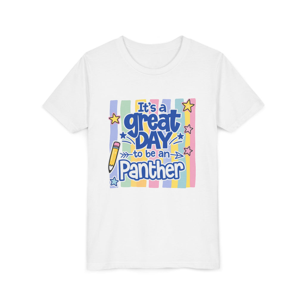 Youth Tee — "It's a Great Day to Be a Panther" Colorful School Spirit Shirt
