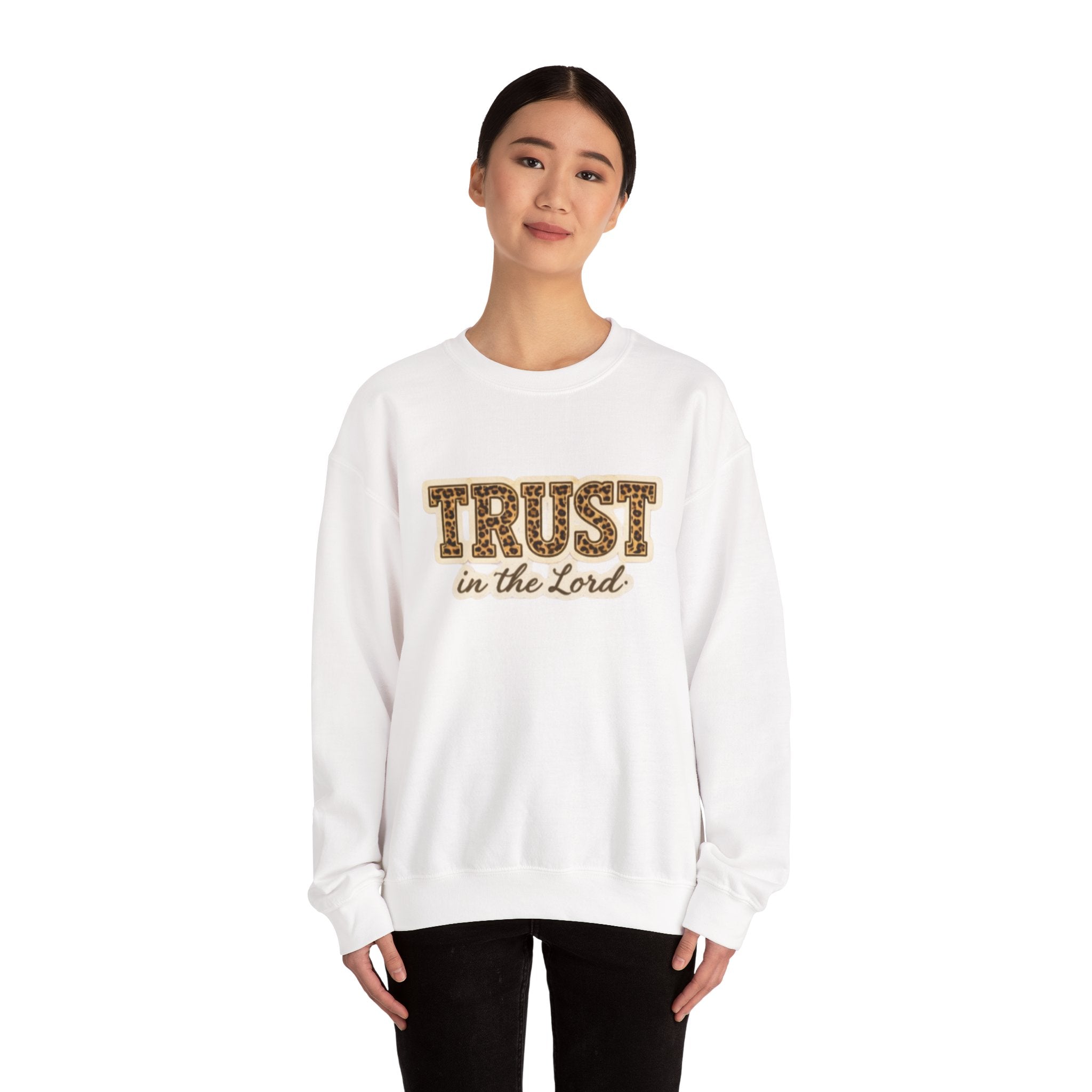 Trust in the Lord Crewneck Sweatshirt — Christian Faith Inspirational Pullover