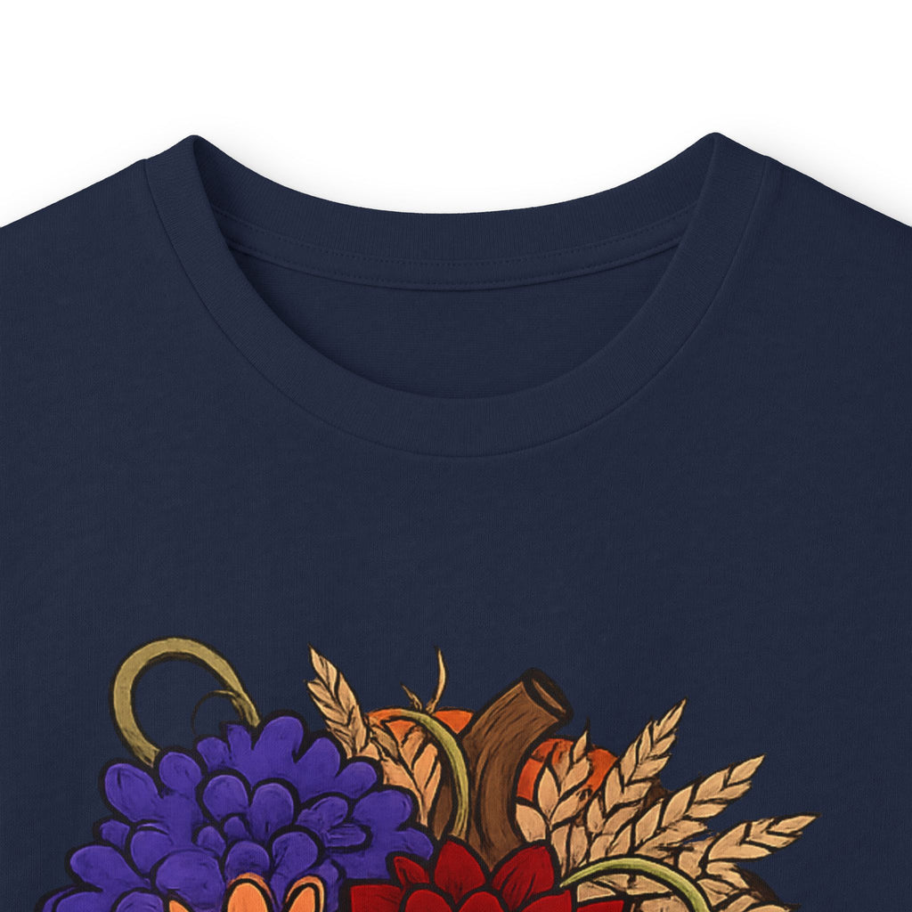Thankful Mama Long Sleeve Tee — Thanksgiving Floral Cornucopia Shirt