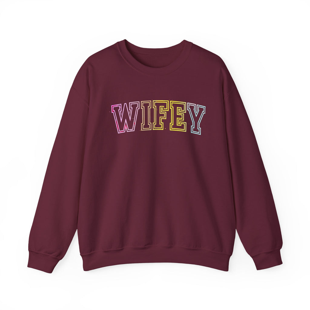 Wifey Pastel Ombre Crewneck Sweatshirt