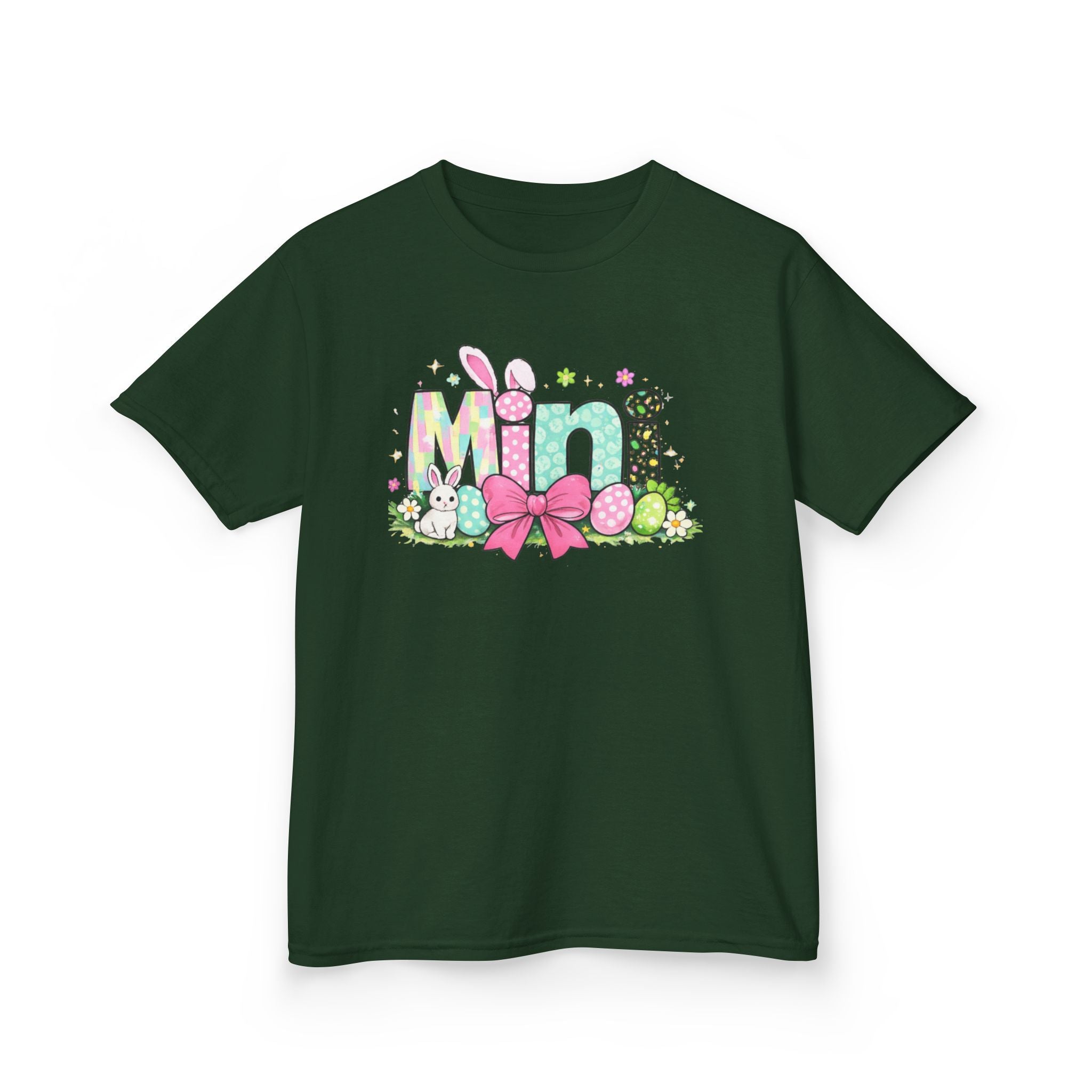 Kids Tee — "Mini" Easter Bunny Floral Design