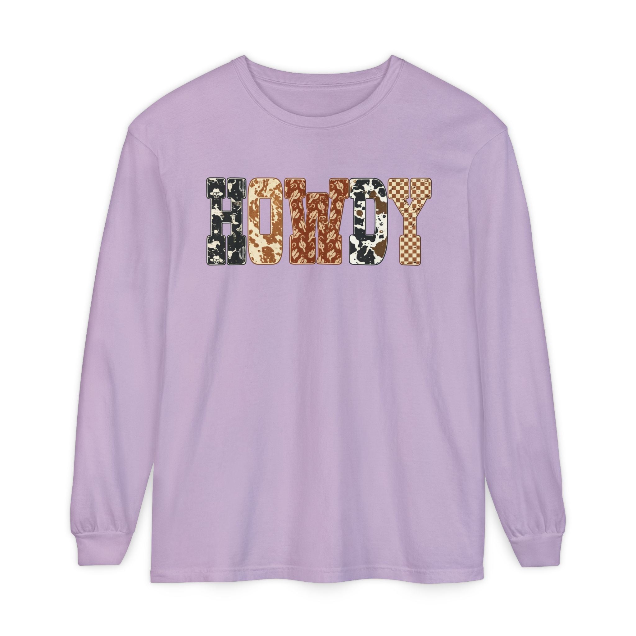 Howdy Pattern Long Sleeve Tee