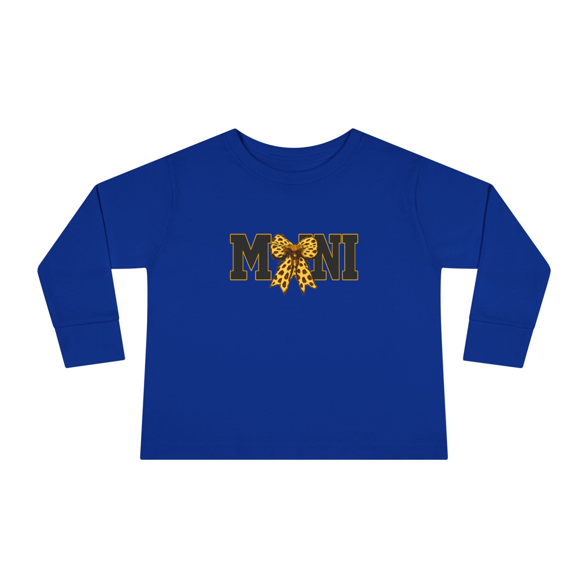 Mini Leopard Bow Toddler Long Sleeve Tee