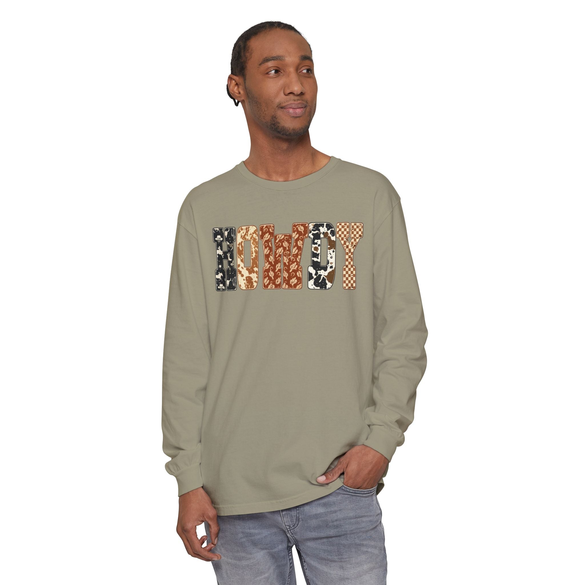 Howdy Pattern Long Sleeve Tee