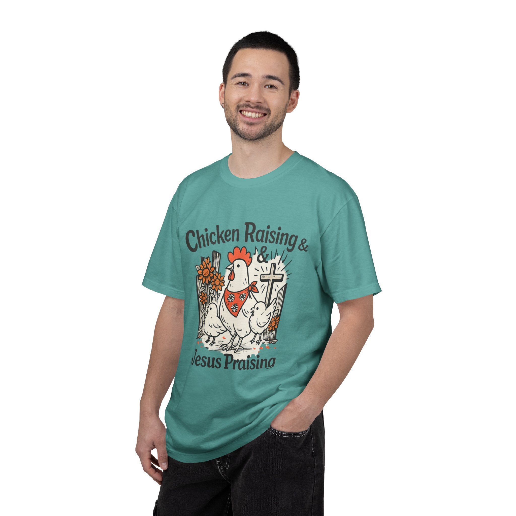 Chicken Raising & Jesus Praising T-Shirt