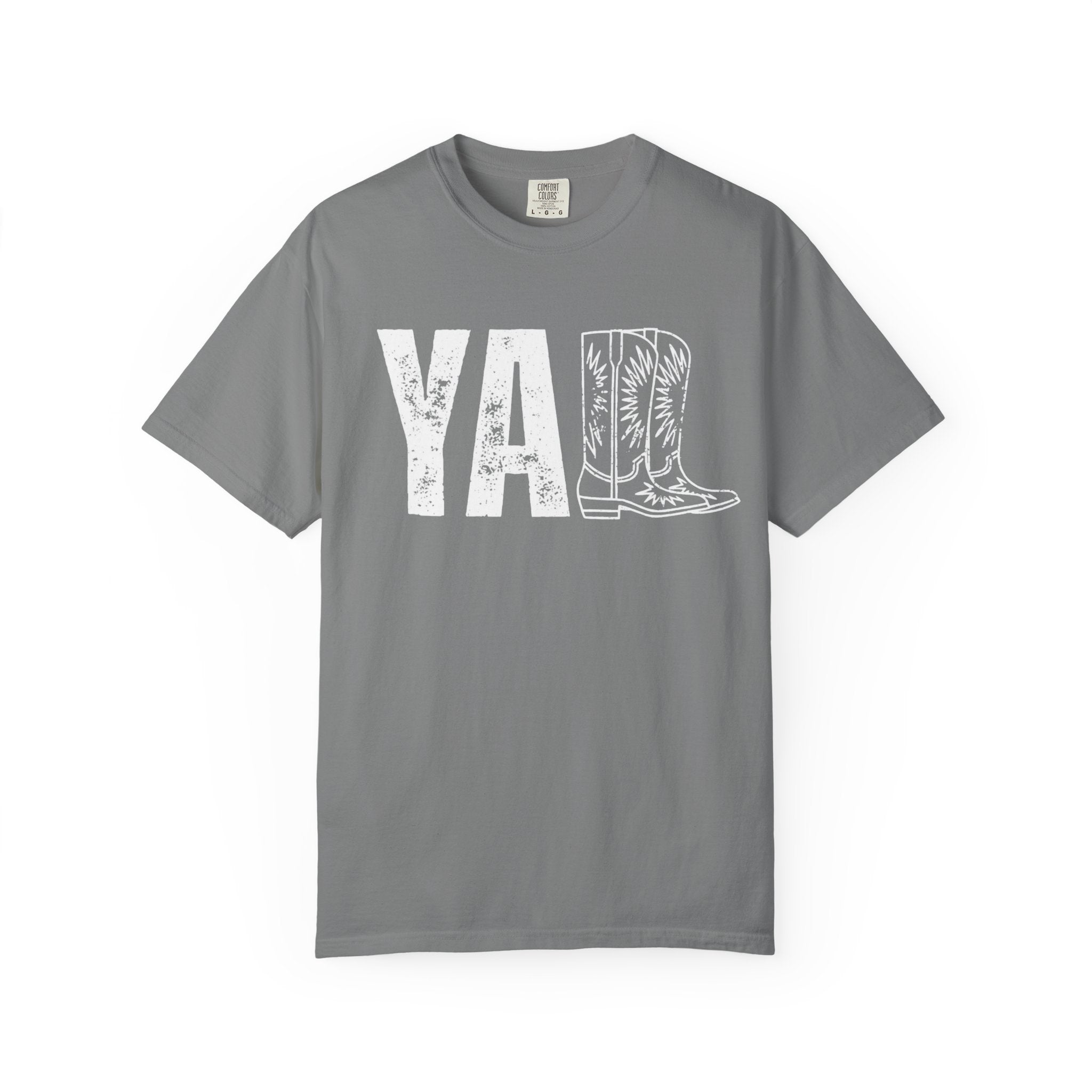 YA Boot Graphic T-Shirt — Distressed Cowboy Boots Tee