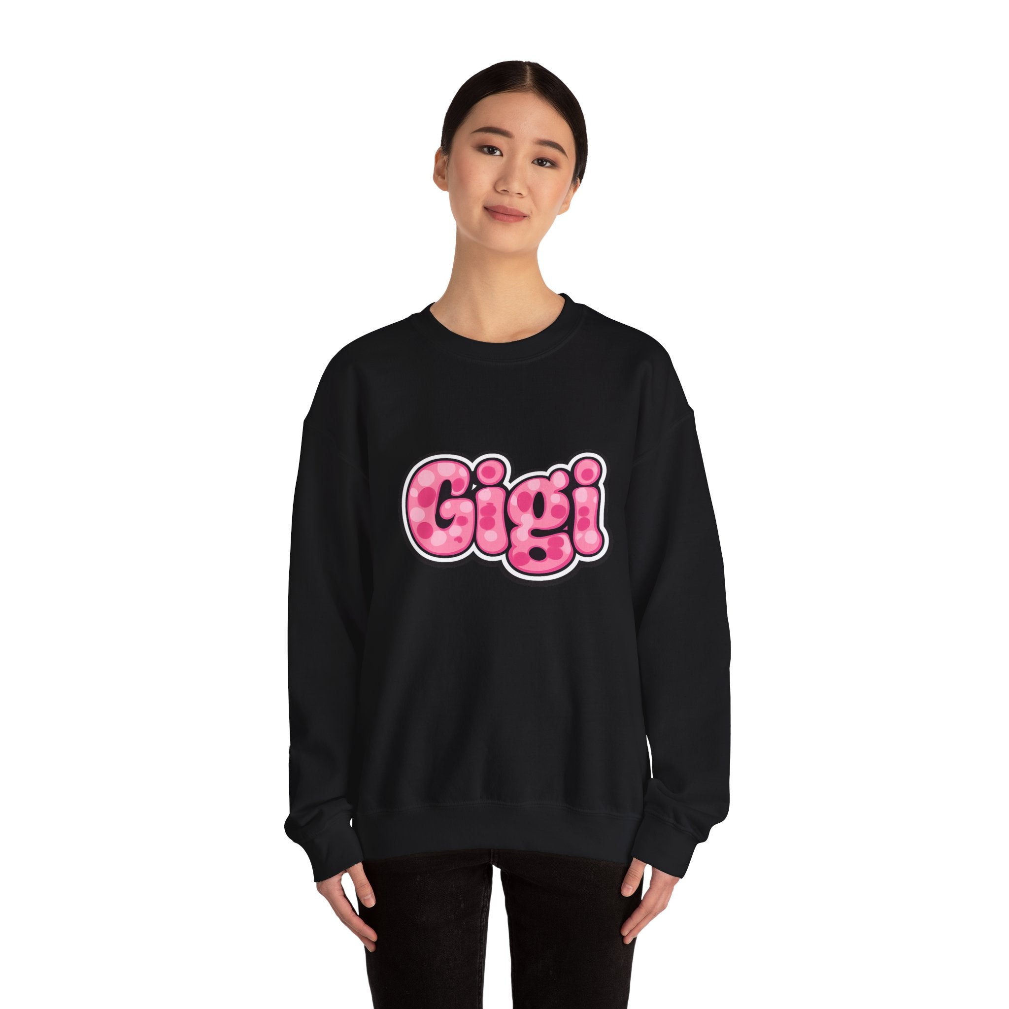 Gigi Pink Bubble Letter Crewneck Sweatshirt