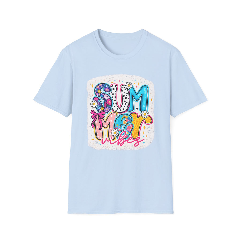 Summer Vibes T-Shirt — Colorful Floral Retro Graphic