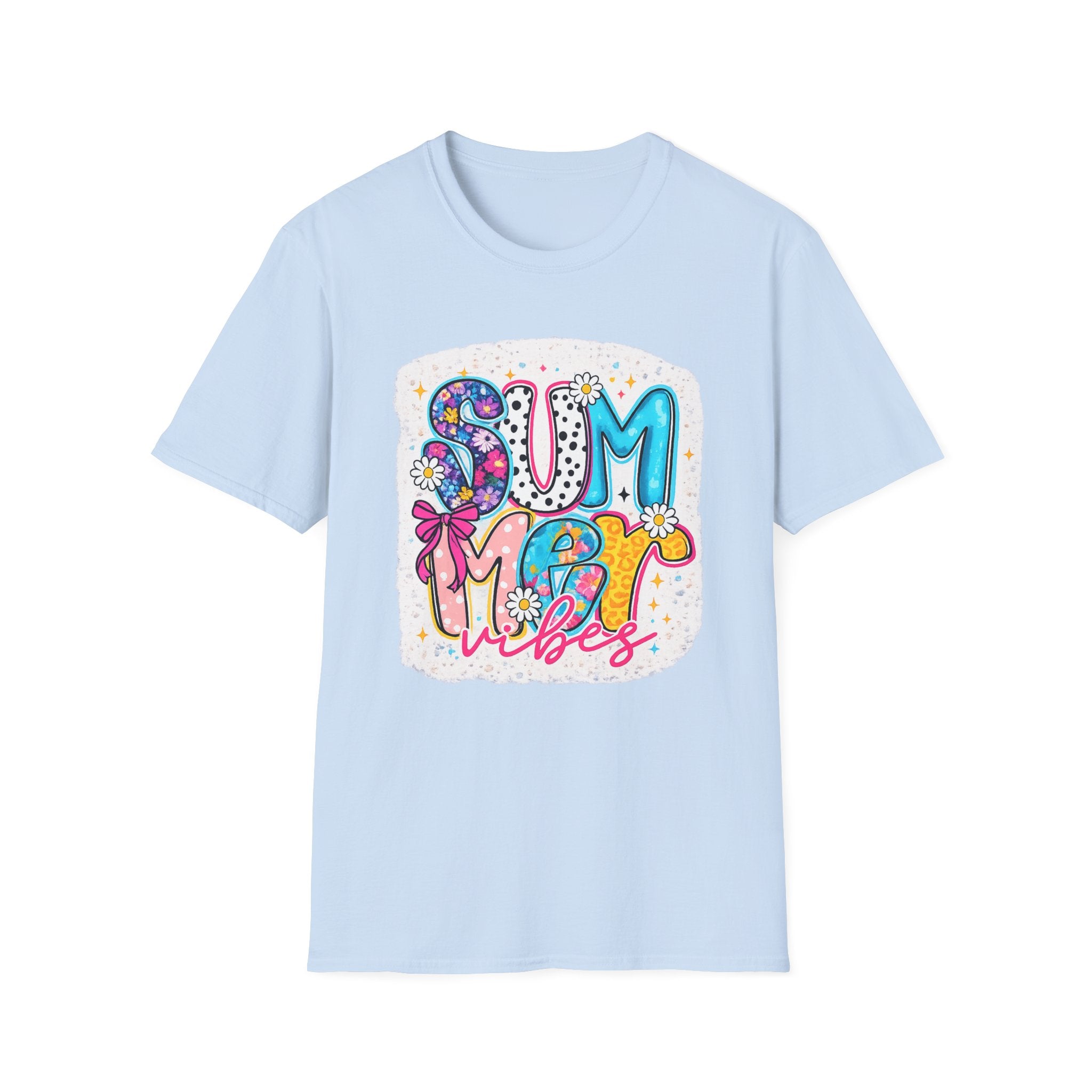Summer Vibes T-Shirt — Colorful Floral Retro Graphic