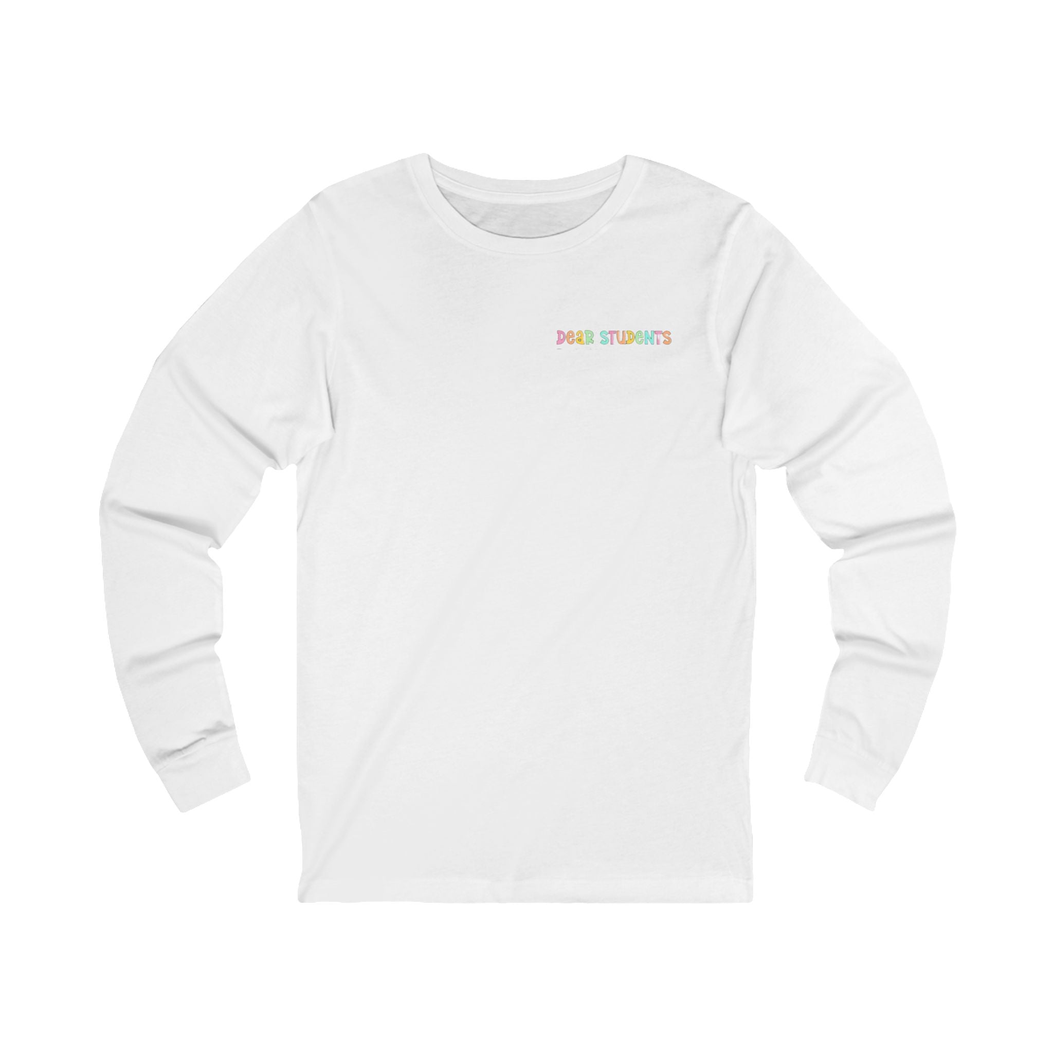Long Sleeve Tee — "Be a Bestie Not a Bully" Pastel Kindness Shirt