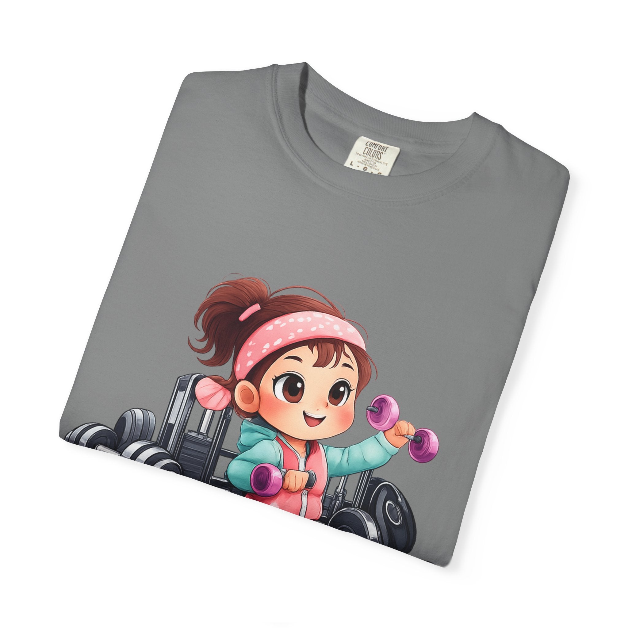 Gym Life T-Shirt — Cute Cartoon Weightlifting Tee ("Enjoying the Gym Life")