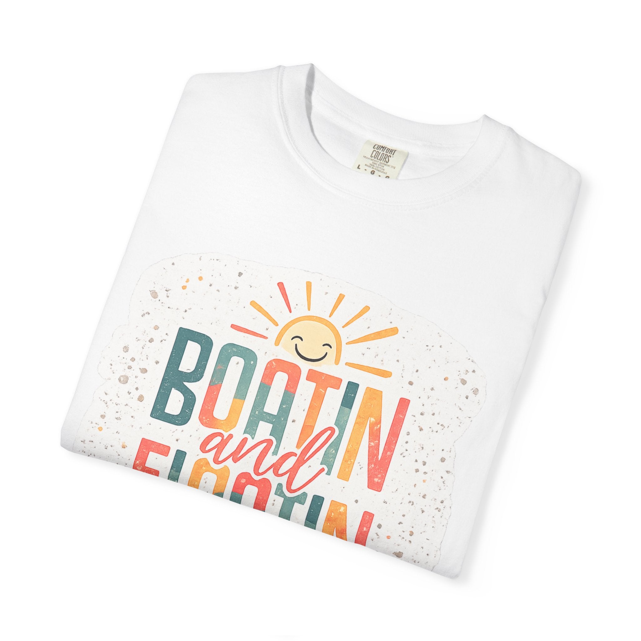 Boatin' and Floatin' T-Shirt — Retro Sun Summer Boating Tee