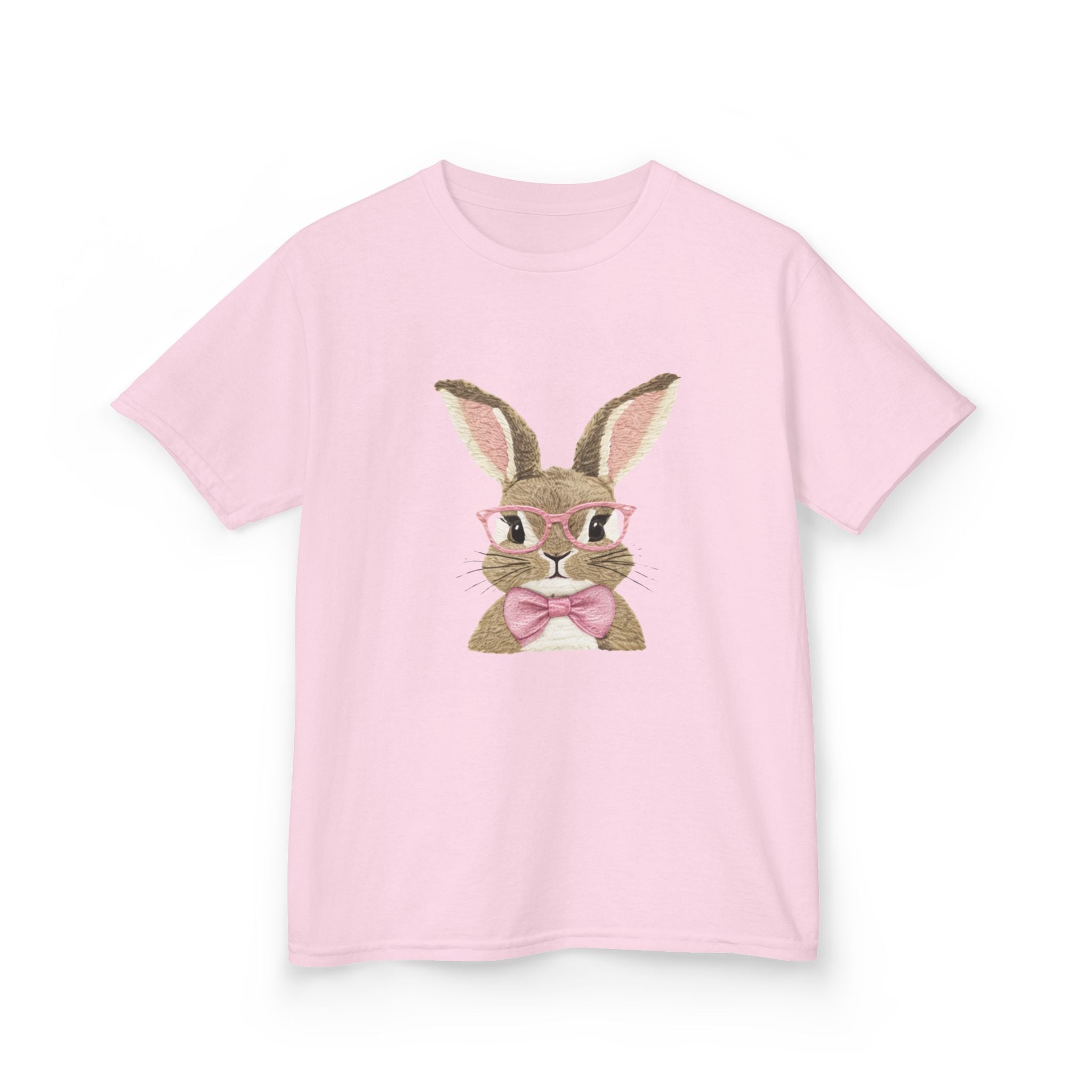 Kids Bunny Tee — Cute Bunny with Pink Bow Kids T-Shirt