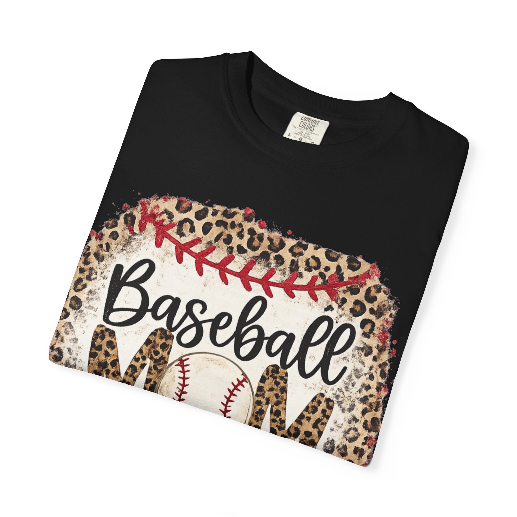 Baseball Mom Leopard Print T-Shirt