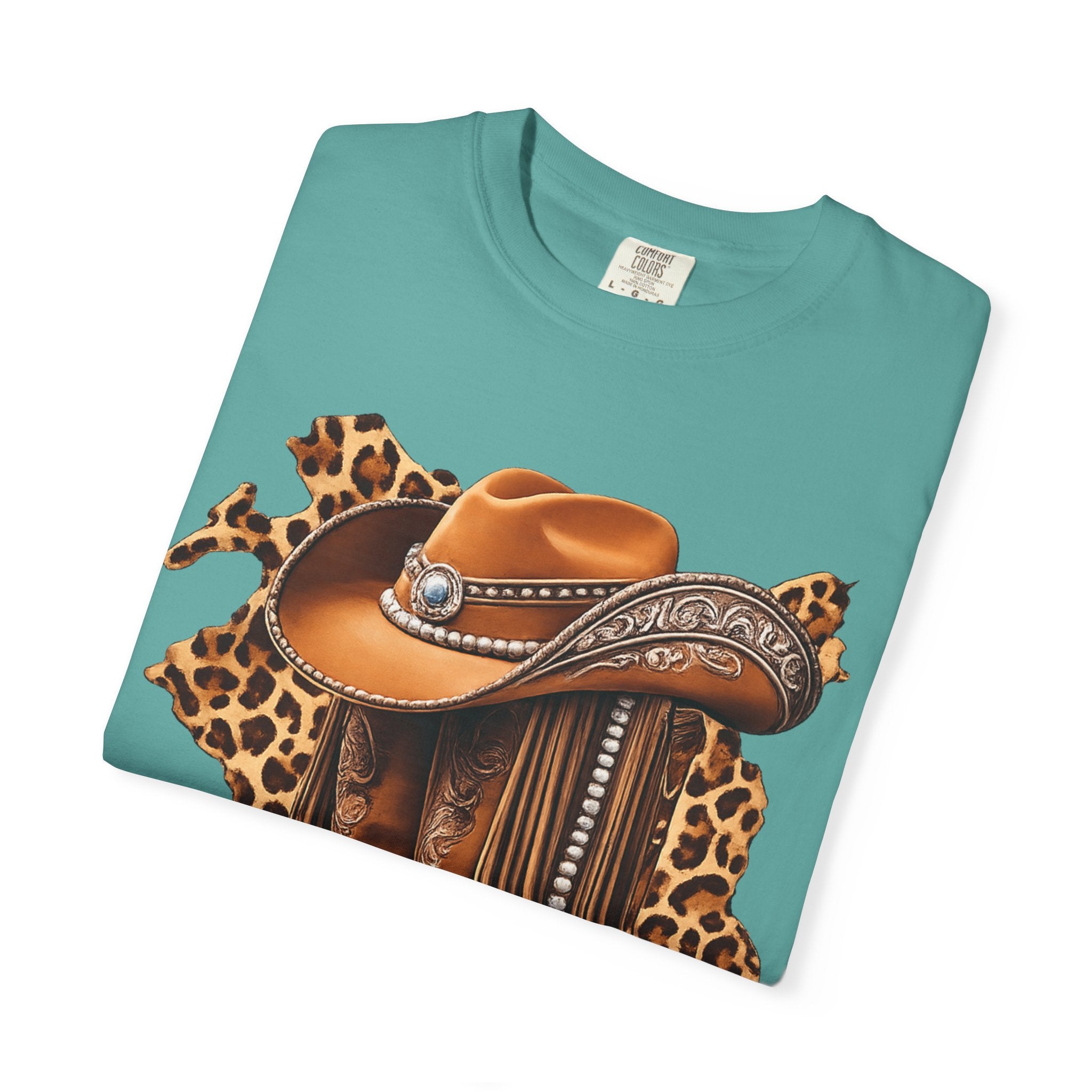 Cowgirl Boots & Hat T-Shirt — Western Leopard Graphic Tee