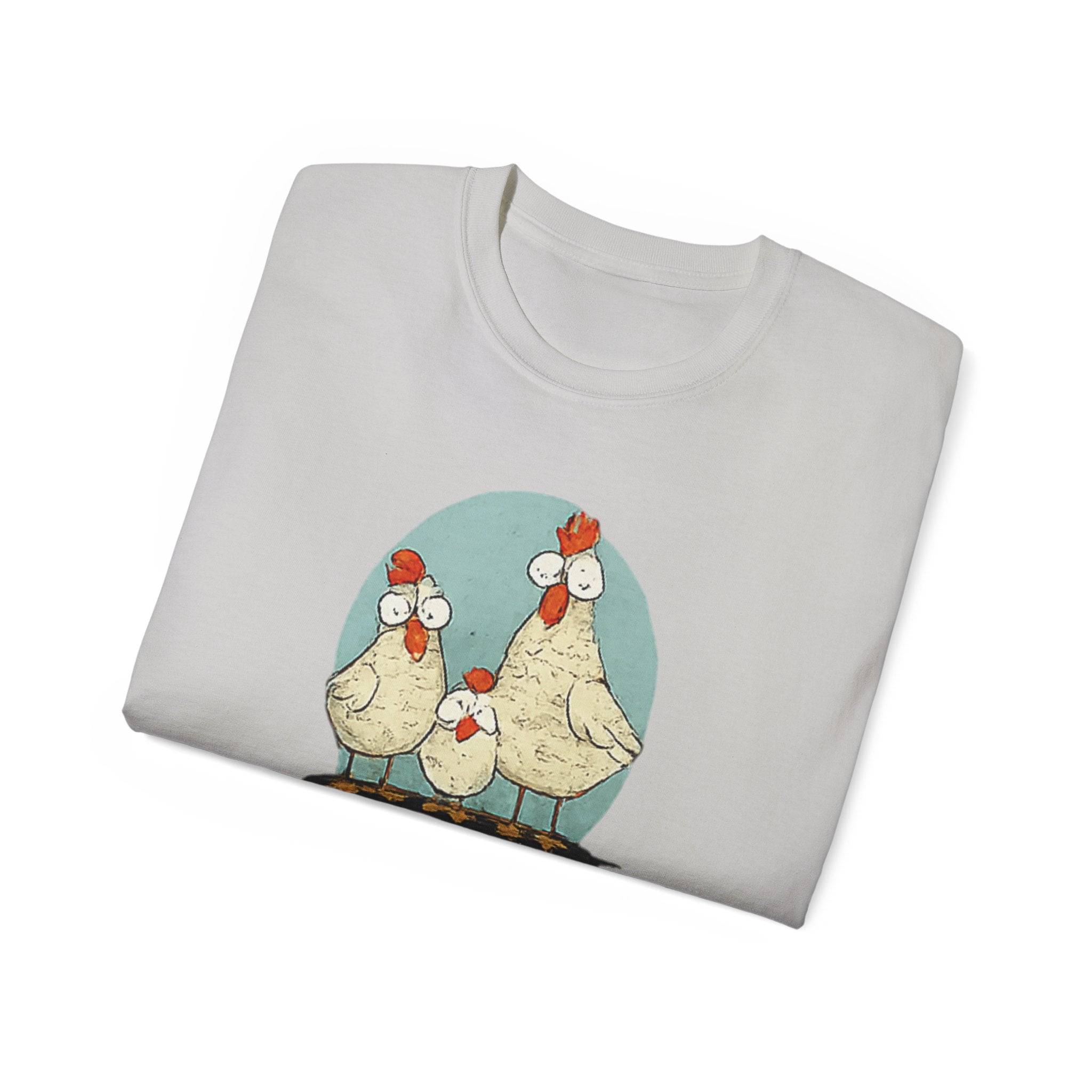 Chicken Dad T-Shirt — Funny Farm Dad Tee with Hen Family Graphic