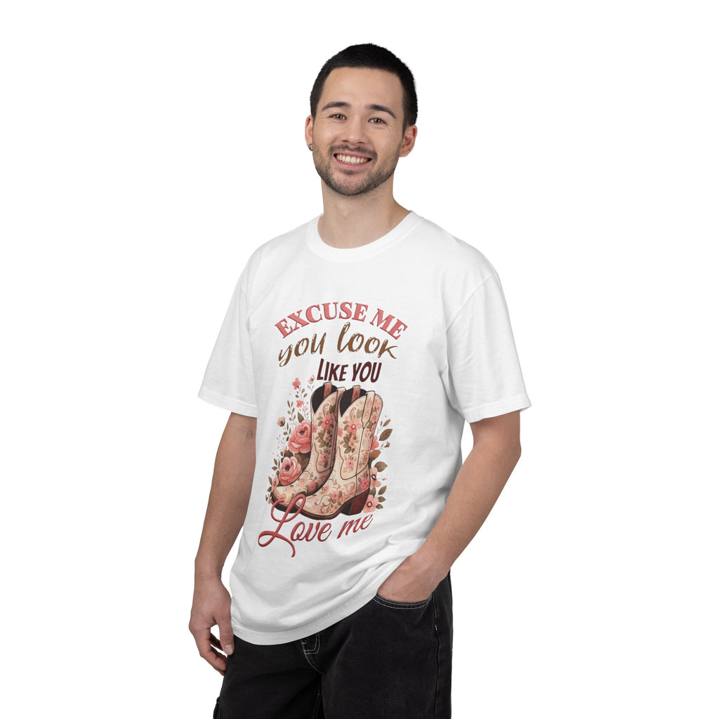 Excuse Me You Look Like You Love Me T-Shirt — Floral Cowboy Boots Graphic Tee