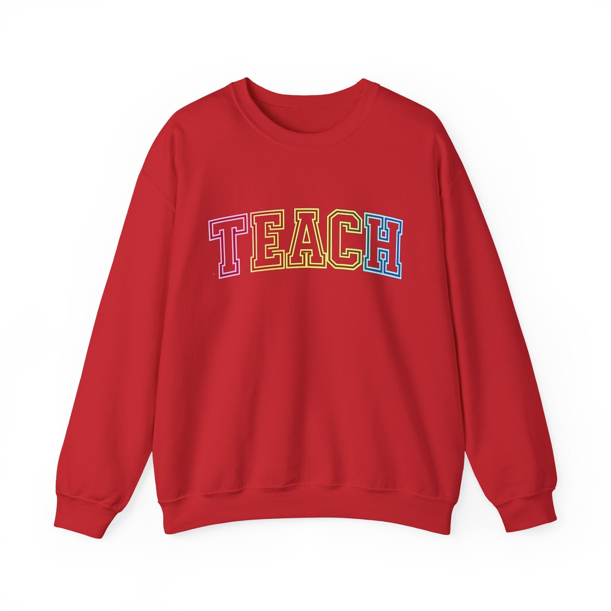 Teacher Rainbow 'TEACH' Crewneck Sweatshirt