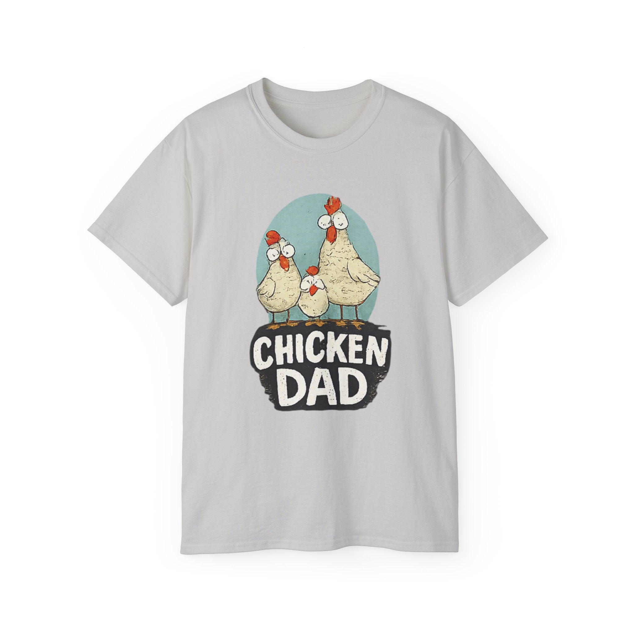 Chicken Dad T-Shirt — Funny Farm Dad Tee with Hen Family Graphic