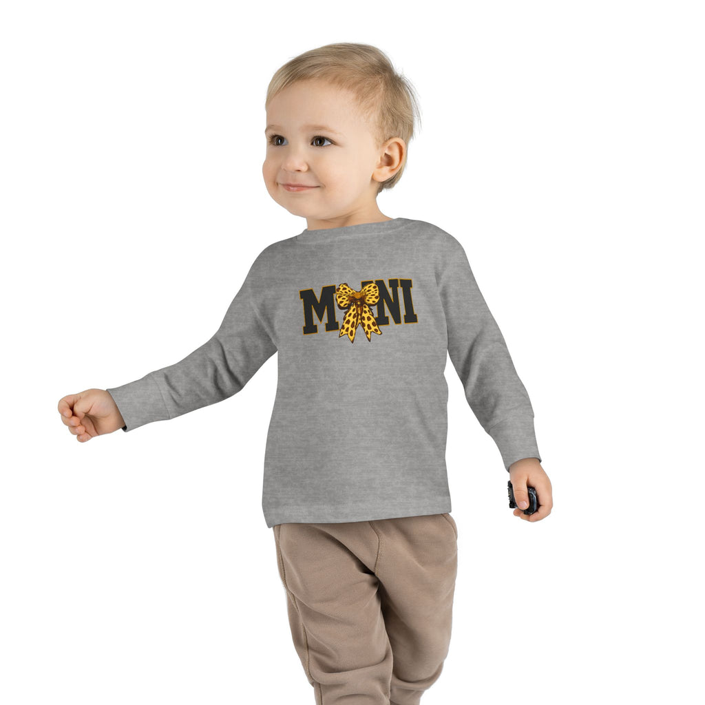 Mini Leopard Bow Toddler Long Sleeve Tee