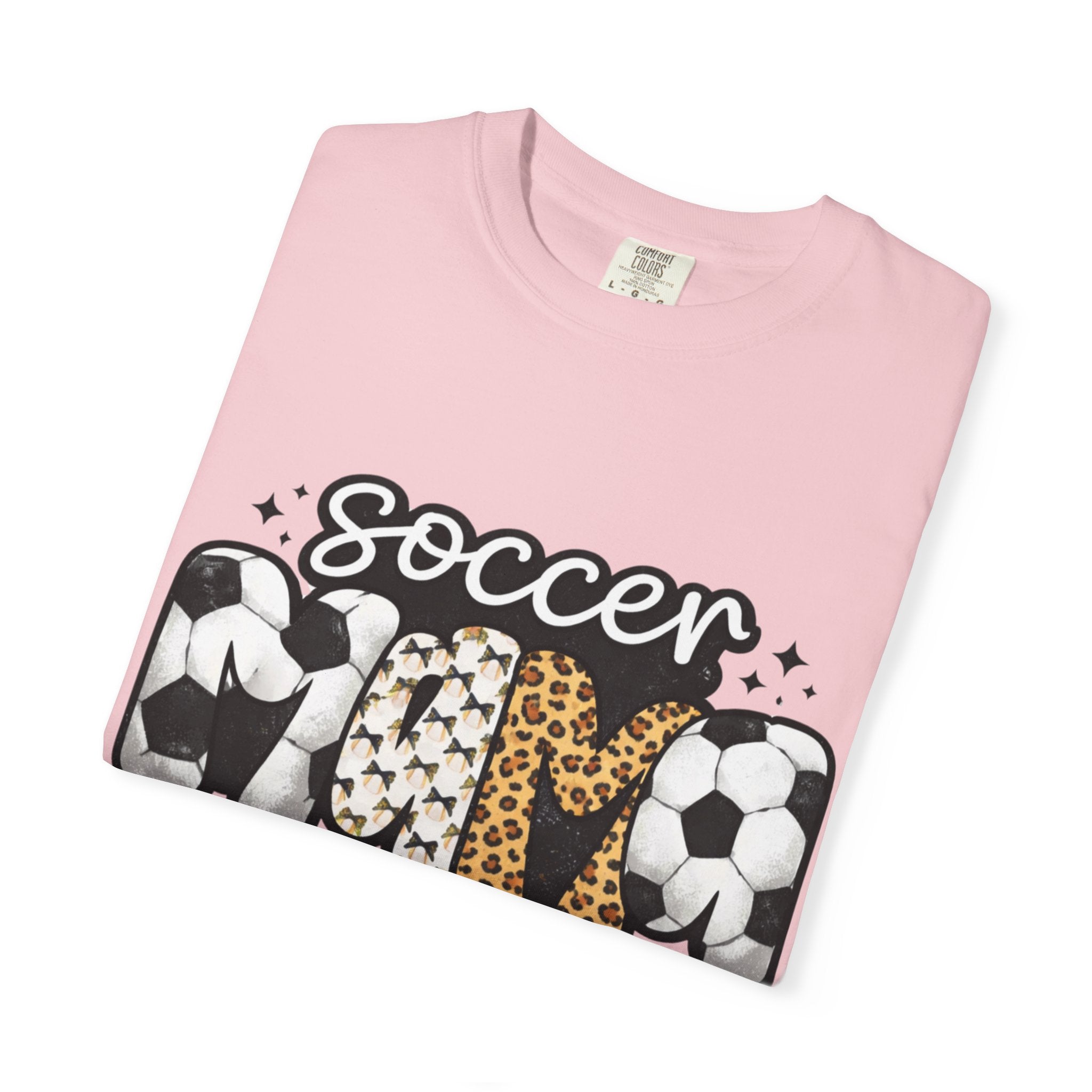 Soccer Mom T-Shirt — Leopard & Ball Graphic Tee for Soccer Moms