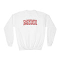 Youth Crewneck Sweatshirt — 'Meme' Heart Pattern Kids Pullover
