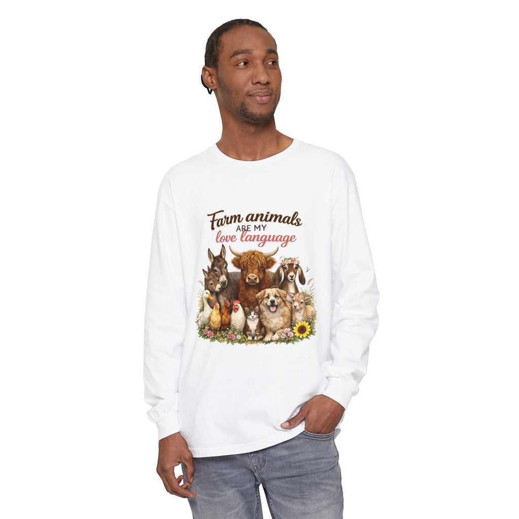 Farm Animals Are My Love Language Long Sleeve Tee