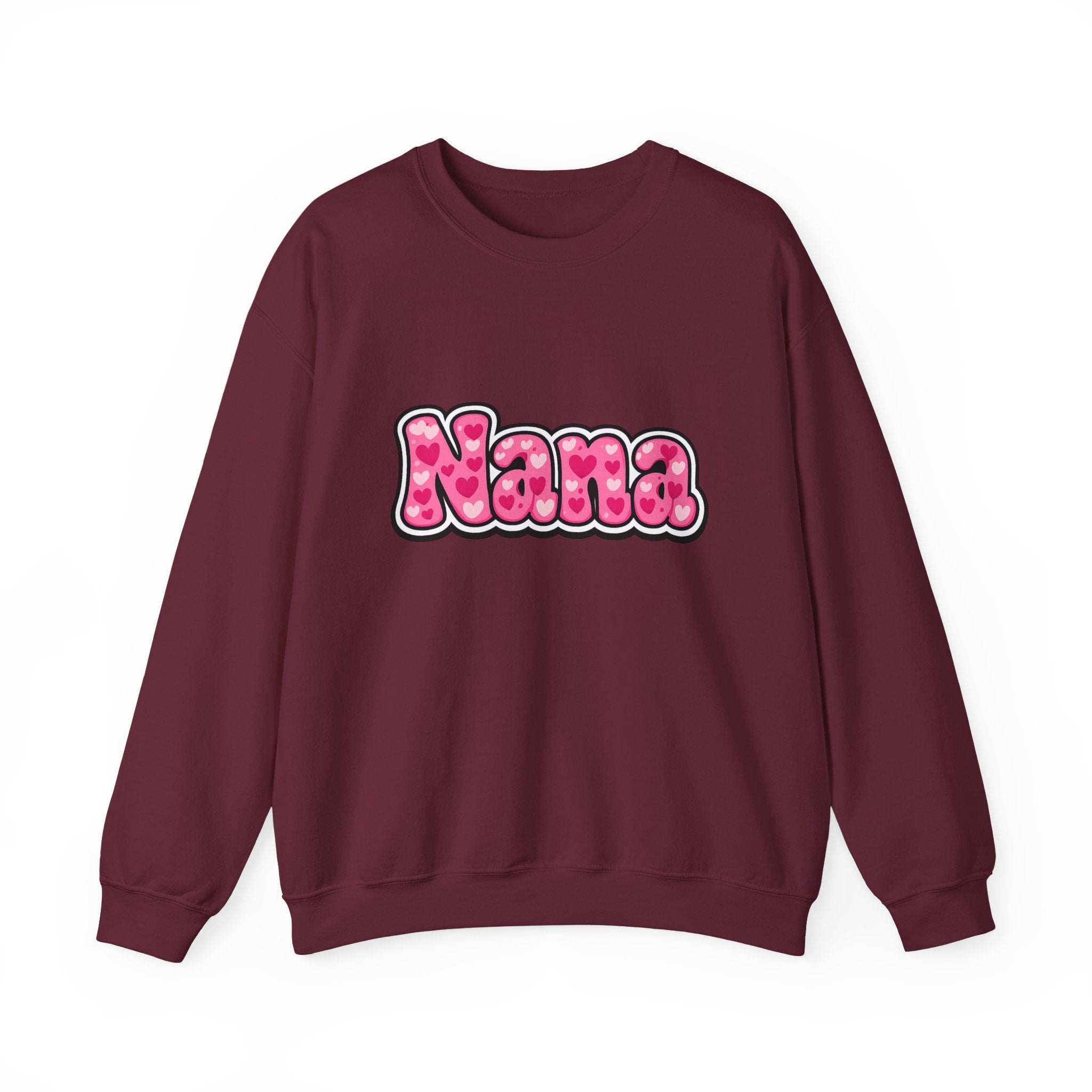 Nana Pink Bubble Text Sweatshirt — Cozy Grandma Gift