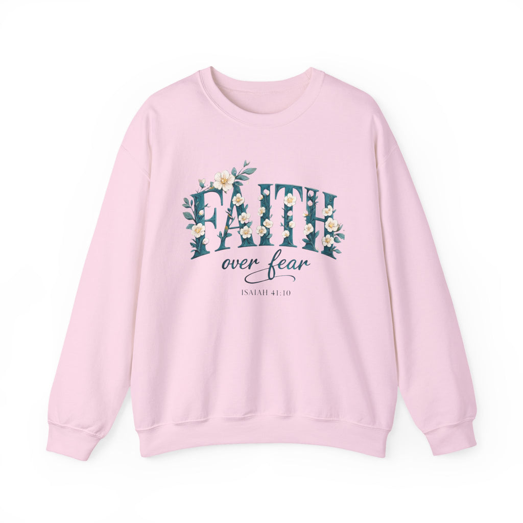 Faith Over Fear Floral Crewneck Sweatshirt