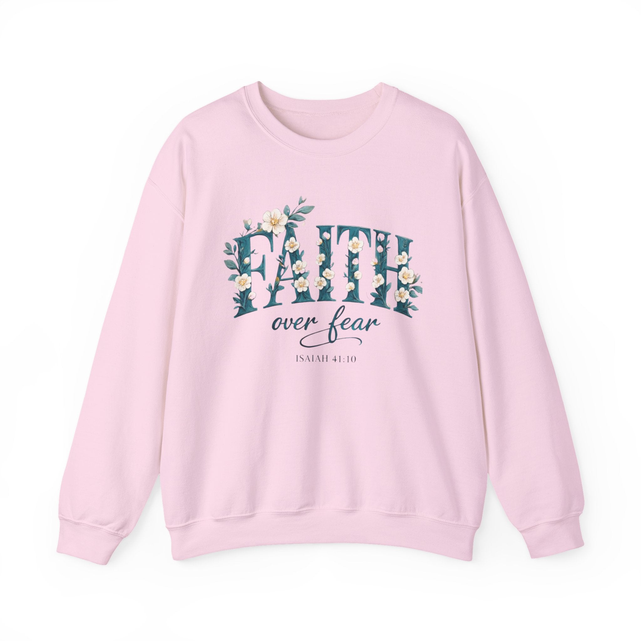 Faith Over Fear Floral Crewneck Sweatshirt