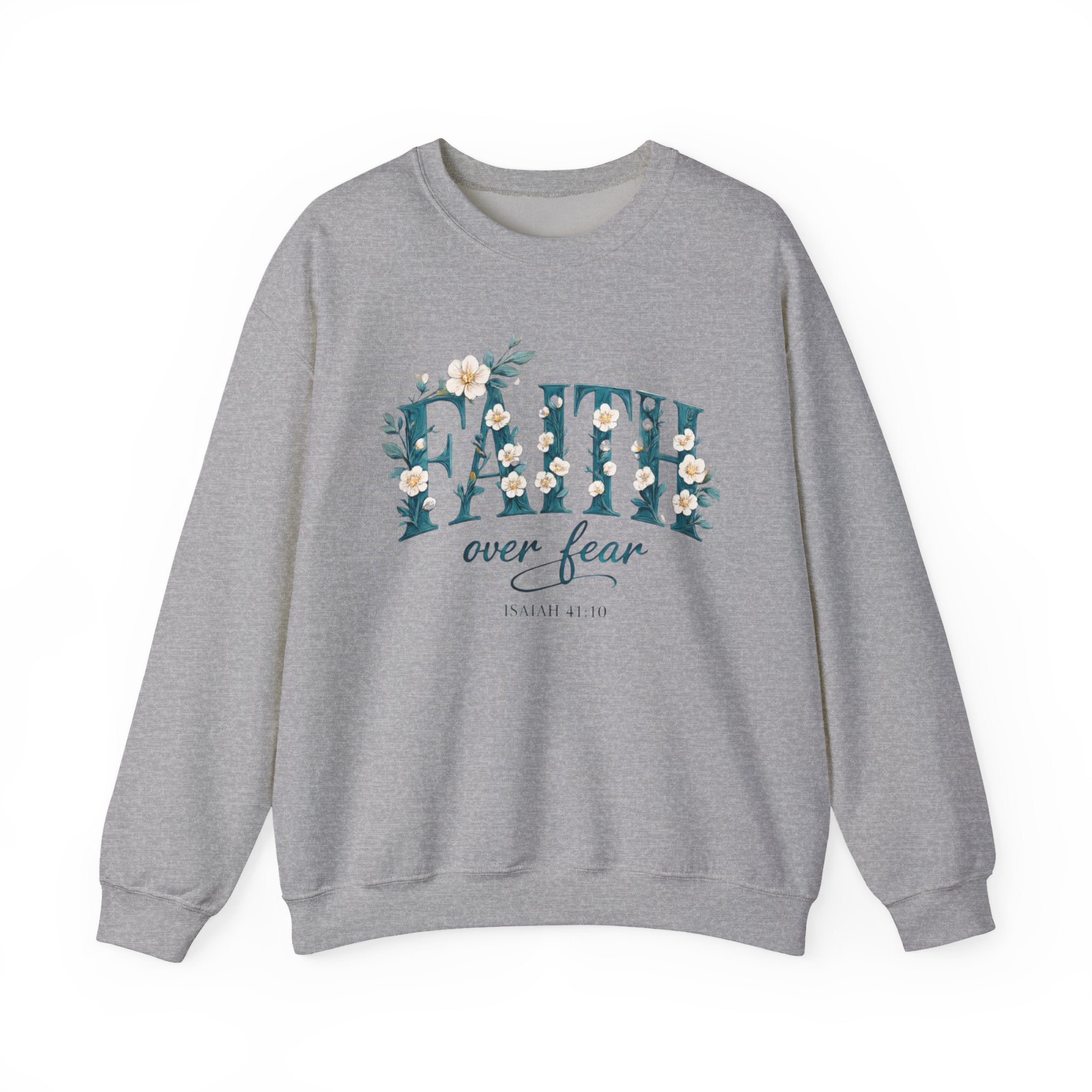 Faith Over Fear Floral Crewneck Sweatshirt