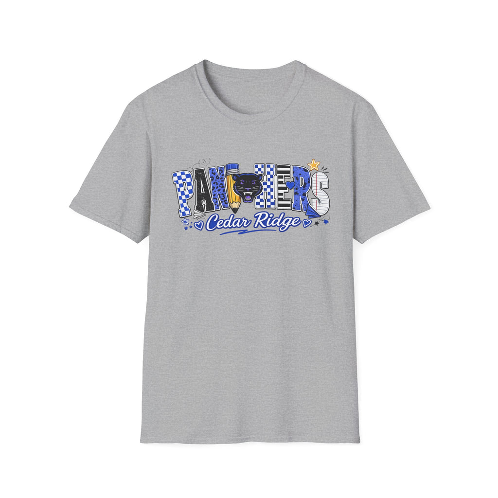 Panthers Cedar Ridge T-Shirt — School Spirit Blue Mascot Tee