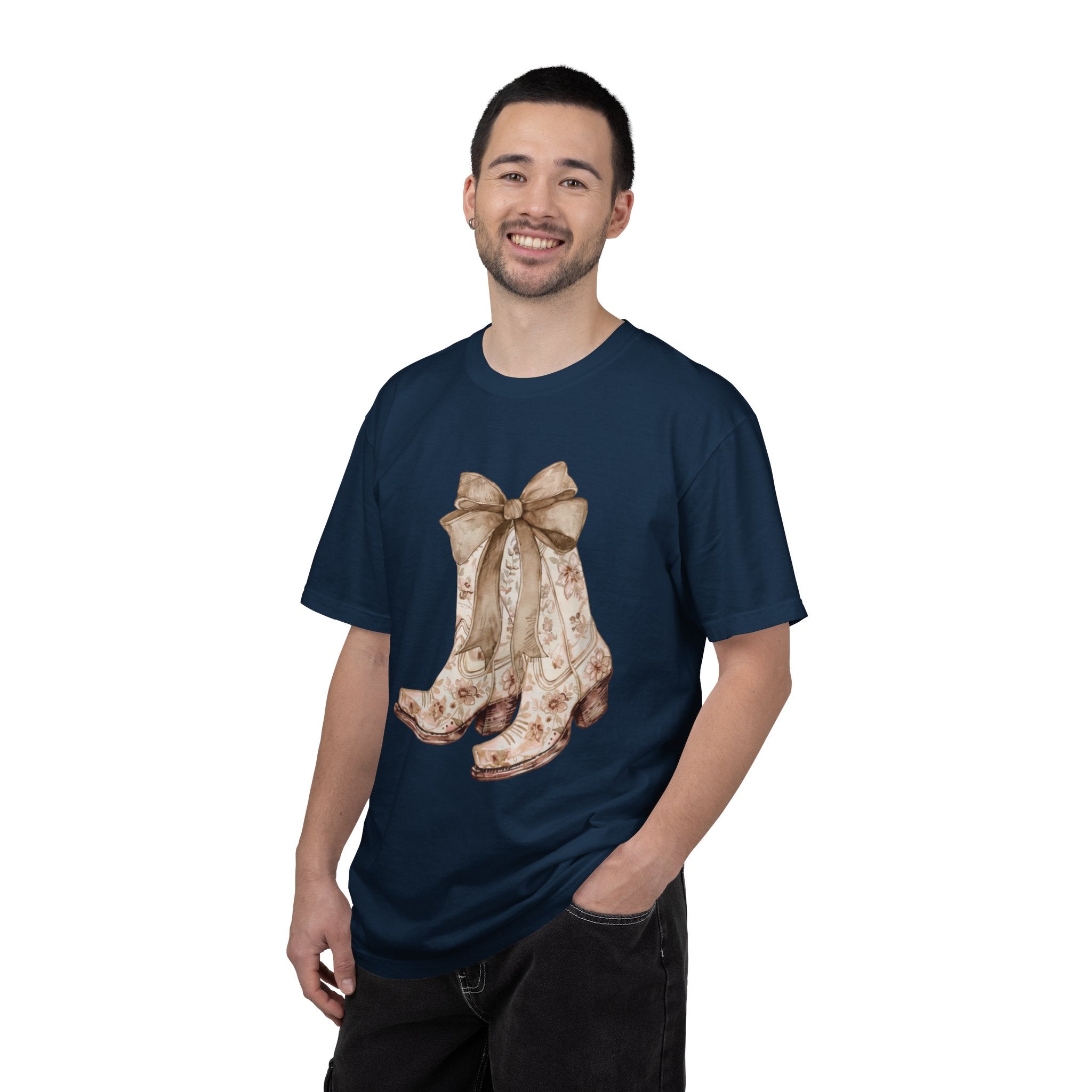 Vintage Floral Cowboy Boots T-Shirt — Western Cowgirl Graphic Tee