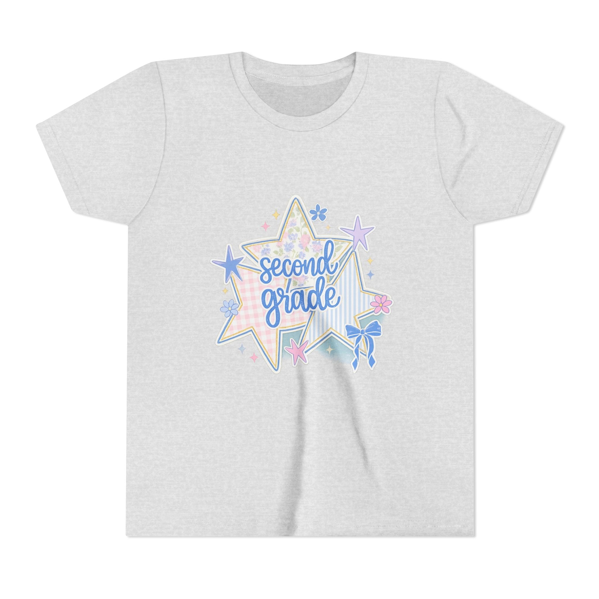 Second Grade Youth T‑Shirt — Cute Pastel Star Back to School Tee