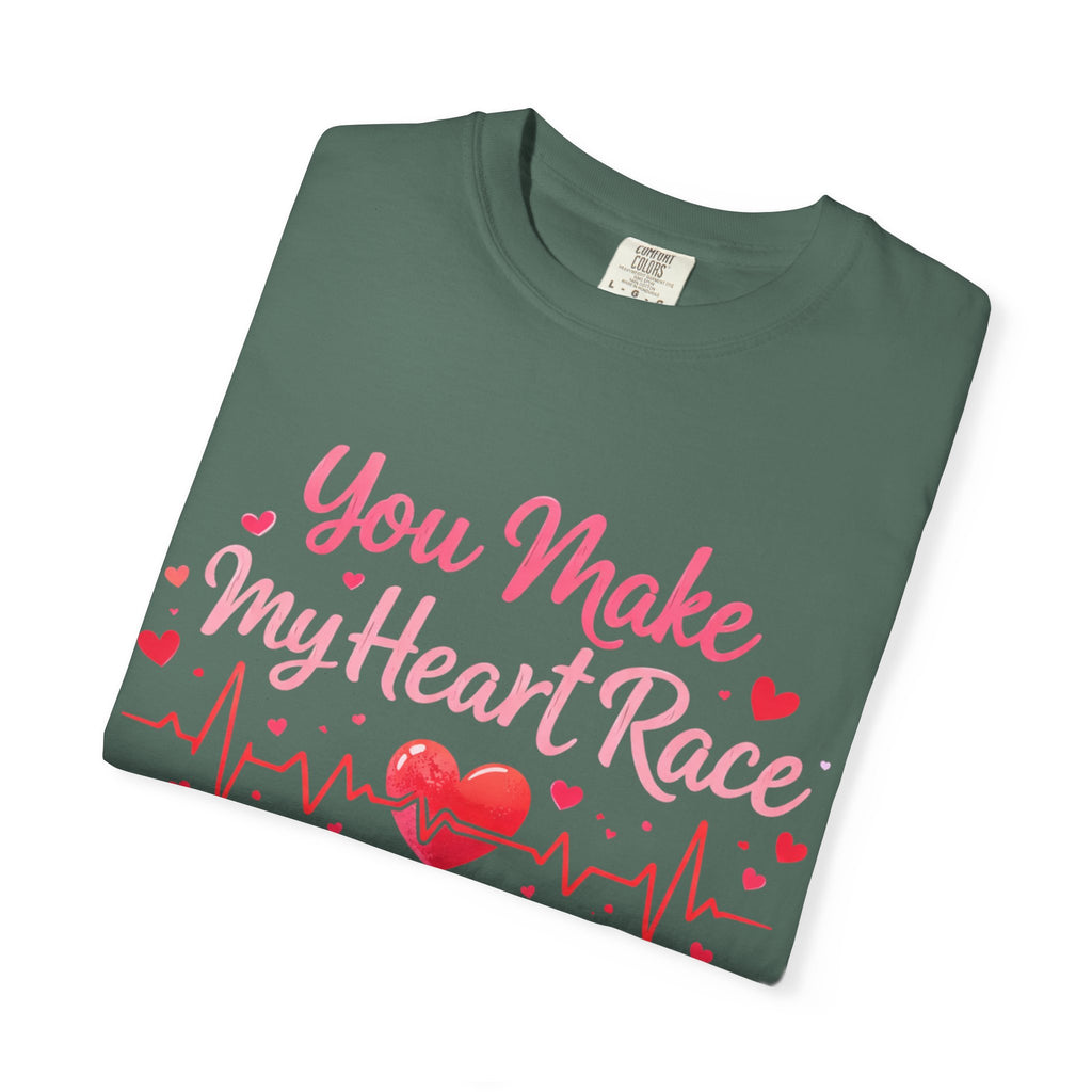 You Make My Heart Race T-Shirt — Romantic Valentine’s Day Heartbeat Tee