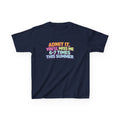 Kids Tee - "Admit It You'll Miss Me 6-7 Times This Summer" Retro Rainbow Graphic
