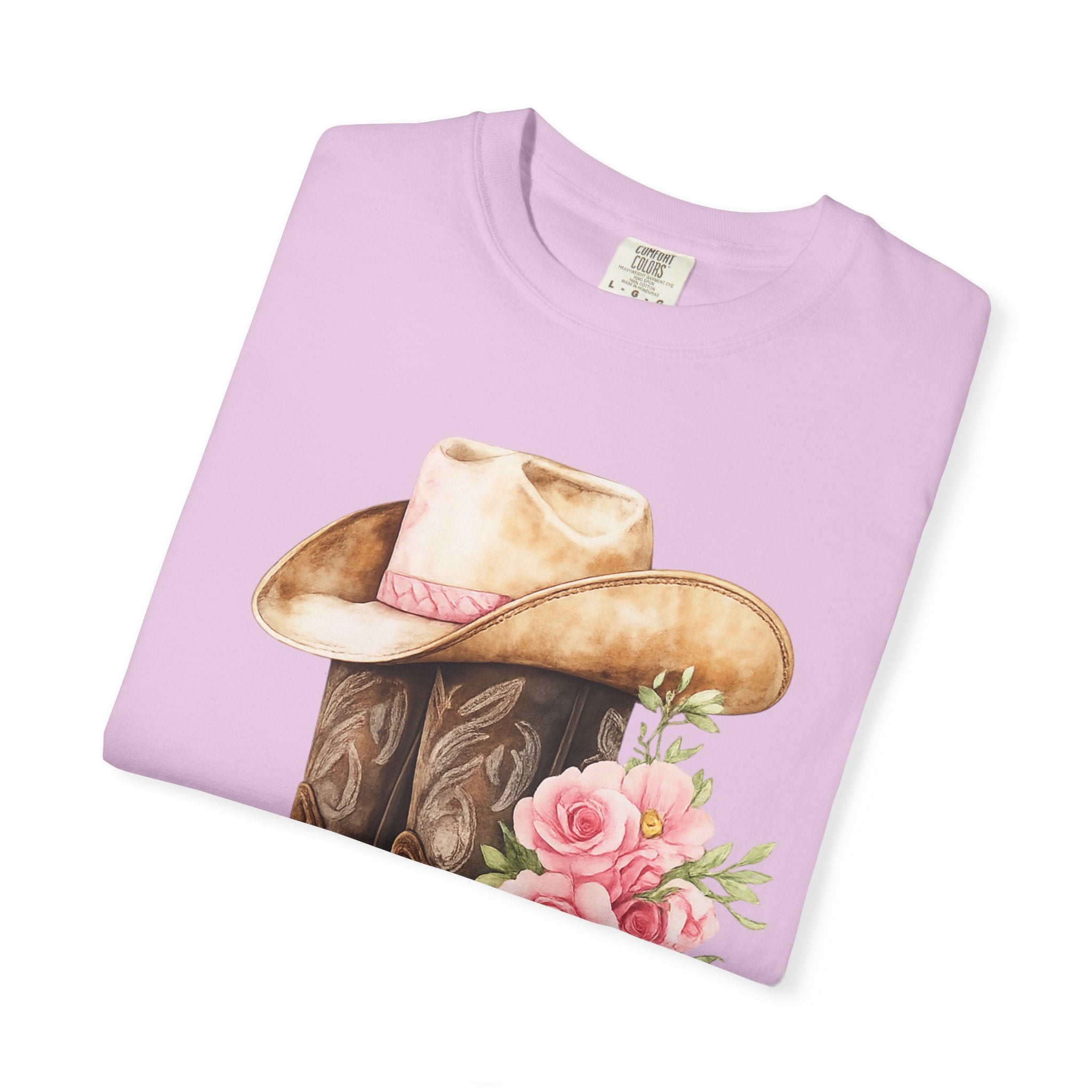 Cowboy Boots & Hat Floral T-Shirt — Western Country Floral Tee