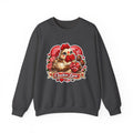 Crewneck Sweatshirt — "Cluckin' Love" Cute Chicken Valentine Design